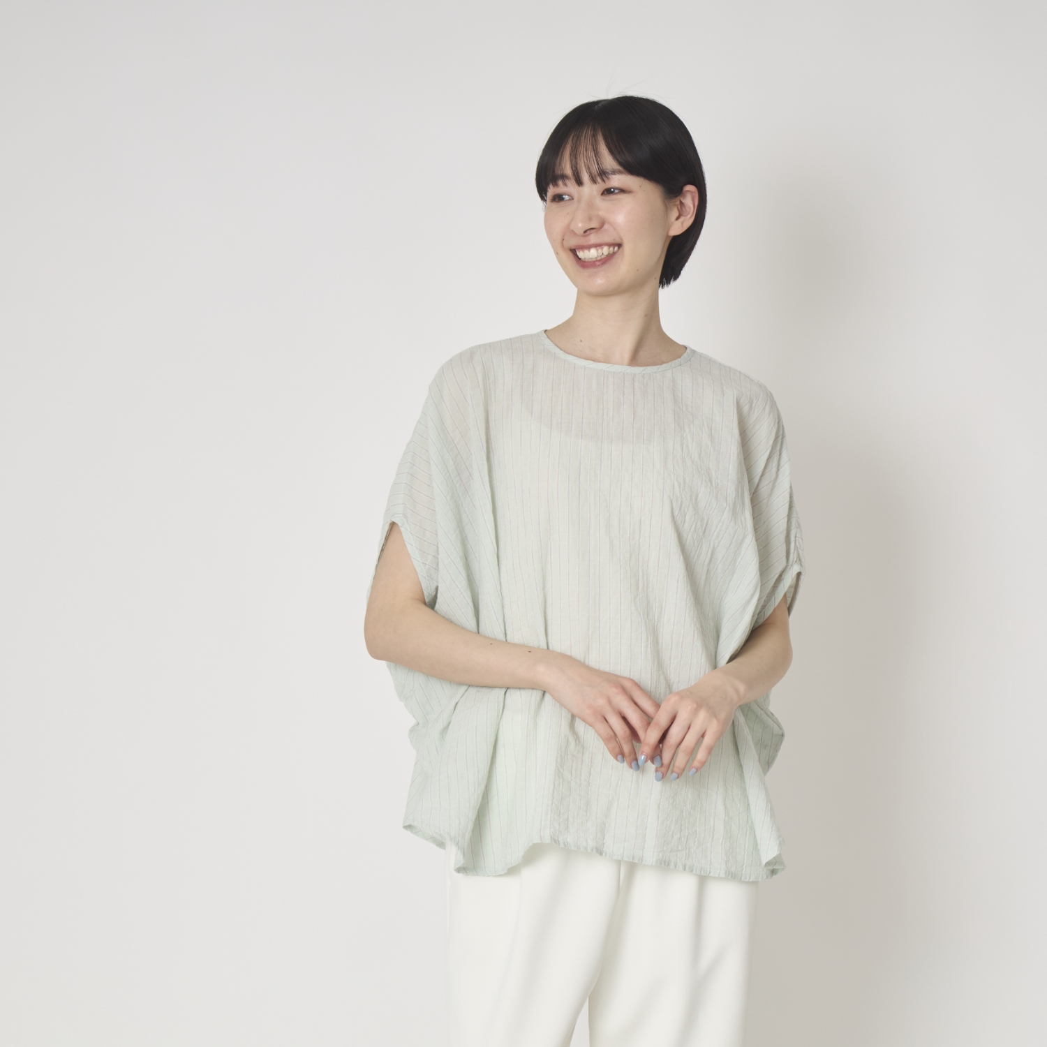 Kilka/汗をかいてもはりつかない、速乾サークルブラウス